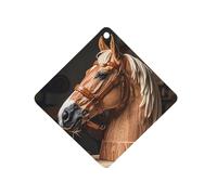 Top Carpenter's Horse Head Car Air Freshener Hanging, Long Lasting Scented Car Aromatherapy Tablets, Rhombus Fragrance Scented Cards for Vehicles, Bedroom, Wardrobe Gray-style