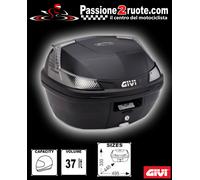 Top Case Givi B37 NT Matte Black Cover Tech with Plate 37L