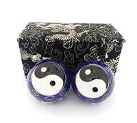 Top Chi Premium Bagua Baoding Balls. Chiming Chinese Health Balls for Hand Therapy, Exercise, and Stress Relief (Medium 1.6 Inch)