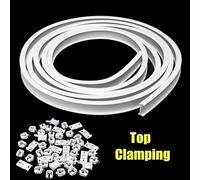 (Top clamping) 4M Curtains Track Rail Flexible Ceiling Mounted For Straight Slide Window Balcony