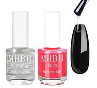 Top Coat & Base Coat Set - Quick Dry Nail Polish Coat High Shine Glossy Clear Nail Varnish Protect Nails & Keep Nail Color Long Lasting - No Need Cure