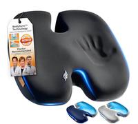 TOP COMFORT 2024 Version Orthopedic Seat Cushion, for Sciatica, Coccyx, Back & Tailbone Pressure & Pain Relief Memory Foam & Gel Pillow (Black)