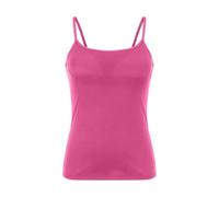 Top Cotton Built-in Bra, Tank Top Women Cotton Thin Straps Top Plus Size Solid Color Summer Tops Simple Casual Tops Padded T-Shirt Tee Shirt Cooling Blouse, hot pink, S