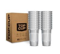 Top Cup - 20 Ounce, 20 Count, Reusable Aluminum Party Cups | Stealth Design | Cold-Holding, Recyclable, Made in USA