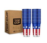 Top Cup America's 250th Birthday 20 oz Reusable Aluminum Cups 20 Count | Officially Licensed, Durable, Reusable & Recyclable, Made in USA
