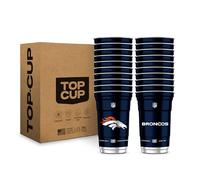 Top Cup NFL Denver Broncos 20 oz Reusable Aluminum Cups 20 Count | Officially Licensed, Durable, Reusable & Recyclable, Made in USA