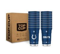 Top Cup NFL Indianapolis Colts 20 oz Reusable Aluminum Cups 20 Count | Officially Licensed, Durable, Reusable & Recyclable, Made in USA