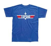 Top Dad Funny Birthday Novelty T-Shirt Medium Blue