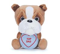 TOP DAD POSH PAWS LOVE HEART SOFT PLUSH TOY 18 CM GIFT FATHERS DAY BRUCE BULLDOG