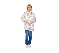 Top Demand New Ladies Womens Printed Kagoul Mac Rain Coat lightweight Waterproof Hood Jacket Top (UK, Alpha, XL, Regular, Regular, Garden Rose)