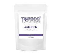 Top Dog Anti-Itch Allergy Support - Itchy Skin Fur Relief Dog Immune Booster Tablets UK Made