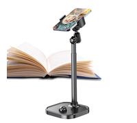 Top Down Phone Holder: Height Adjustable Magnetic Desktop Mount and Metal Telescopic Arm for Streaming and Tablet Photo | Rotation