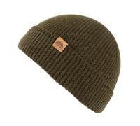 TOP-EX 100% Merino Wool Fisherman Beanie Hat Men & Women, Thermal Wool Hats, Unisex Winter Cap Trawler Knitted Cuffed Hat for Outdoor Hiking Golf - Concrete Urban Olive M/L