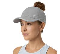 TOP-EX ChicPony Messy Bun Thick Hair Women's High Ponytail Sun Hat,Breathable Cooling Baseball Cap,Waterproof for Light Rain Running Golf Pickleball Outdoor Gym Yoga Gray M/L