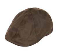 TOP-EX Faux Leather Flat Cap for Men - Ivy Cap, Driving Hat, Gatsby Style, Waterproof Winter Windproof Newsboy Cap for Driving, Walking, Golfing - Coffee M/L