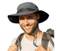 TOP-EX L/XL UPF 50 Sun Hat for Men Women with Wide Brim, Waterproof, Adjustable & Breathable for Outdoor Adventures, Hiking, Fishing, and Safari, Lightweight Packable Dark Grey