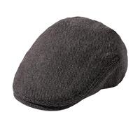 TOP-EX L/XL/XXL/XXXL Men's Wool Blend Flat Cap Newsboy Peaked Cap Beret Cap Vintage Cap Barrett Ivy Gatsby Cap Tweed Beret Peaked Cap, Herringbone_Grey, 3XL