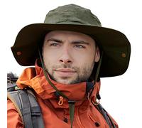 TOP-EX Large Sun Hat Men Wide Brim UV Safari Bonnie Hats for Summer Outdoor Hiking Fishing Walking, Waterproof & Windproof Green 57-60cm