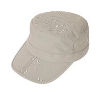 TOP-EX Men's Waterproof Army Hat - Foldable Brim Cadet Military Cap for Golf, Running, Outdoor, Dad Baseball Cap (Light Grey, X-Large XL, Big Head Oversize)