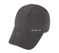 TOP-EX Mens Waterproof Baseball Cap for Running Golf - Sun Rain All Weather Protection UV Reflective Breathable Outdoor Hat Dark Grey M/L