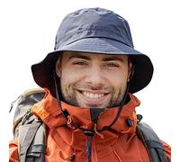 TOP-EX Mens Waterproof Bucket Hat for Walking Golf Safari Rain Hats Lightweight UPF 50+ Sun Hat Packable All Weather Hat Windproof Chin Strap Size Adjustable Navy Blue XL/XXL