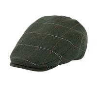 TOP-EX Men's Wool Blend Flat Cap Peaked Cap Tweed Newsboy Baker Boy Hats for Golf & Fishing Gatsby Duckbill Caps for Shooting Walking Hunting Plaid_Green L