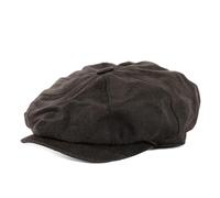 TOP-EX Newsboy Flat Peaked Baker Cap for Men Fishing Golf 96567 57-65cm | UVCoolix™ Faux Leather, Cotton Lined, Waterproof Membrane, Adjustable Fit, Great for Driving Walking, Hand Wash Only