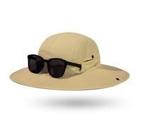 TOP-EX Summer Sun Hats for Men Women Wide Brim UPF50+ Waterproof Golf Breathable Boonie Bucket Hat Hiking Fishing Packable Ponytail Beige Small Medium S M