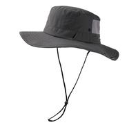 TOP-EX UPF 50 Summer Men's Sun Hat with Wide Brim Bucket Hat - Sun Protection Waterproof Safari Hats for Hiking Fishing Walking Travel, Breathable Foldable Outdoor Hats, Dark Grey M/L