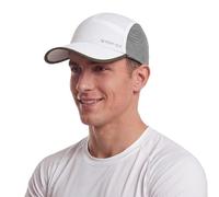 TOP-EX UVCoolix™ Running Cap Men Women, Lightweight Breathable Mesh Baseball Hat, UPF 50+ Sun Protection Sports Cap, Foldable Quick Dry Cooling Summer Hat for Golf Hiking, Arctic White, M/L