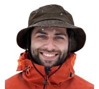 TOP-EX Waterproof Winter Earflap Bucket Hats with Ear & Neck Flap, Warm Fleece Lined Rain Hats for Walking Hiking Fishing Outdoor Cold Weather Hats Windproof Green XXL