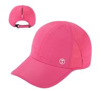 TOP-EX Womens High Ponytail Baseball Cap Cooling UPF 50 Lightweight Summer Hat Golf Beach Travel Drying Jogging Foldable L/XL Hot Pink