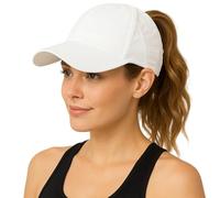 TOP-EX Womens High Ponytail Cap White S/M