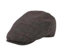TOP-EX XL Men's Wool Blend Flat Cap Peaked Cap Tweed Newsboy Baker Boy Hats for Golf & Fishing Gatsby Duckbill Caps for Shooting Walking Hunting Plaid_Darkgrey XL