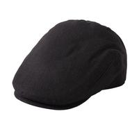 TOP-EX XXL Wool Flat Cap for Men Tweed Newsboy Baker Boy Hats Peaked Cap for Golf & Fishing Gatsby Duckbill Caps for Shooting Walking Hunting Black