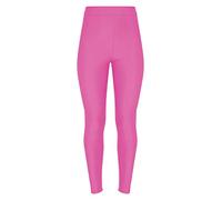 Top Fashion18 Ladies American High Waisted Slinky Disco Shiny Leggings Dancing Pants Size 8-22 Neon Pink