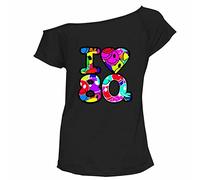 Top Fashion18 Womens I Love The 80s 90s T Shirt Short Sleeves Retro Fancy Dress Parties Tees Top UK 8-20 (M/L 12-14, Tshirt Love 80s Black)