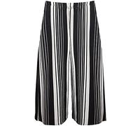 Top Fashion18 Womens Wide Leg Multi Striped Print Stretch High Waisted Culottes Ladies Shorts UK Size 12-30