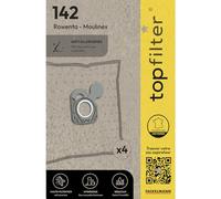TOP FILTER Set of 4 Vacuum Cleaner Bags for Moulinex/Rowenta, Synthetic, 26 x 18 x 3.5 cm