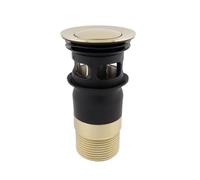 TOP-FIX Easy Fit Basin Sink Click Clack Pop-Up Top Fix Waste Trap - Slotted - Brushed Brass - PBW-TOP-01-BB (PDT-000736)
