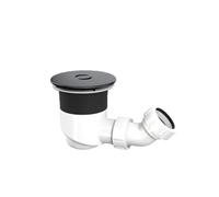 TOP-FIX Easy Fit Shower Tray Waste 90mm Top Fix with Elbow - MATT Black - SHW-TOP-01-MB