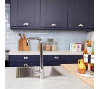 Top-Fix | Vito Square Neck Style Kitchen Mixer Tap | Polished Chrome Finish - Polished Chrome