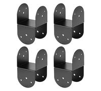 Top Fixings for Posts | 4 Thick Metal Brackets for Pergola | For Wooden Posts 10 x 10 cm Arbour Porch Pergola Chalet and Garden