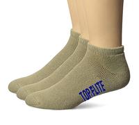 Top Flite Men's Sport Full Cushion Low Cut Socks 3 Pair Pack, Khaki, Shoe Size: 9-13 (Pack of 3)