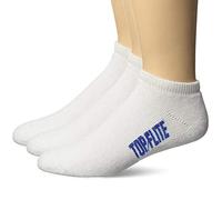 Top Flite Men's Sport Full Cushion Low Cut Socks 3 Pair Pack, White, Large (Pack of 3)