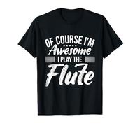 Top Flute Player Saying "I Großartig Denn Ich Spiele Flöte" [German Language] T-Shirt