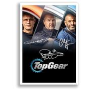 Top Gear 2019 Cast Signed Autograph A4 Poster Photo Print BBC TV Series Season Framed DVD Boxset Memorabilia Gift Freddie Flintoff Paddy McGuinness (Top Gear 2020, A3 Poster Only)