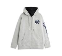 Top Gear Unisex Grey Logo Zip Up Hoodie - Large