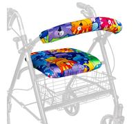 Top Glides Universal Rollator Walker Seat and Backrest Covers (Cats)