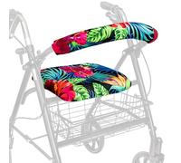Top Glides Universal Rollator Walker Seat and Backrest Covers (Tropical)